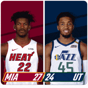 two basketball players one from heat and one from ut