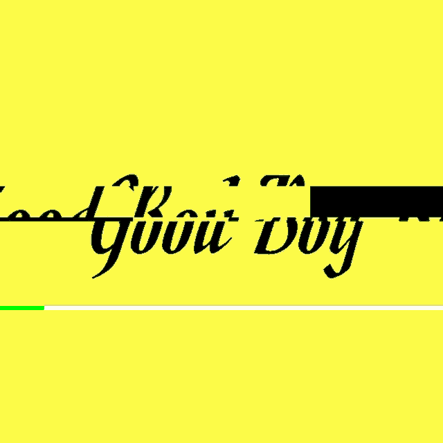 a yellow and green background with the words good boy on it