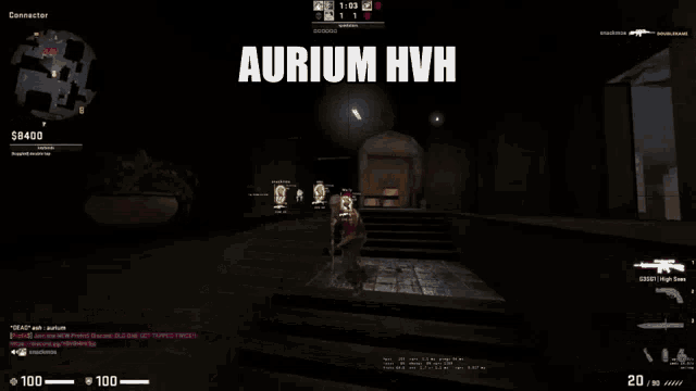 a screenshot of a video game with the words aurium hvh