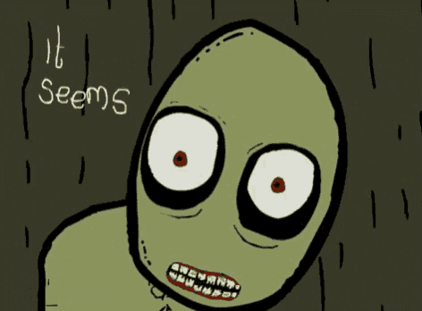 a cartoon drawing of a monster with the words " it seems " written above it