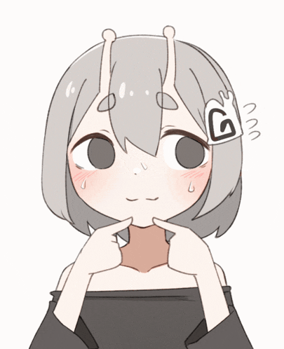 a drawing of a girl with a sticker on her head that says g