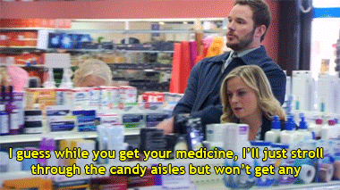 We Never Really Grow Up GIF - 30rock Amy Poehler Candy Aisle GIFs
