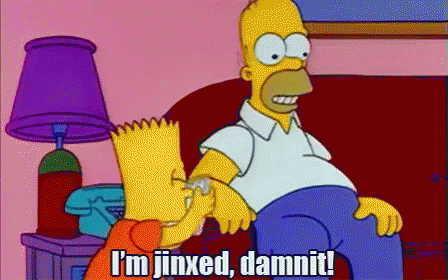 Jinx GIF - Im Jinxed The Simpsons Homer Simpson GIFs