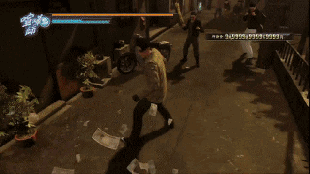 a video game is being played on a computer with chinese writing on the screen