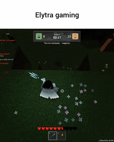 a screenshot of a video game with the words elytra gaming below it
