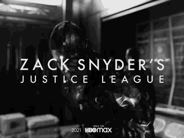 a poster for zack snyder 's justice league is shown