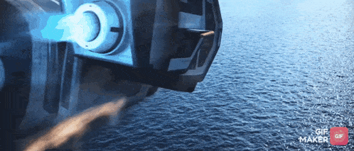 a gif maker app is being used to create a gif of a boat in the ocean