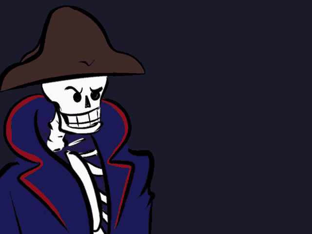 a cartoon drawing of a skeleton wearing a hat and a jacket that says dude nice