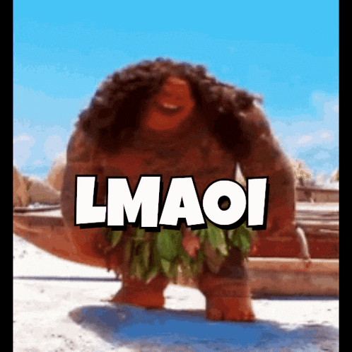 a picture of a cartoon character with the word lmaoi above him