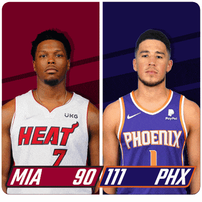 two basketball players from the heat and phoenix