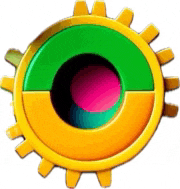 a yellow circle with a green circle in the middle