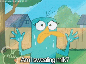 Am I Sweating Milk? - Phineas & Ferb GIF - Sweat Sweating Sweaty GIFs