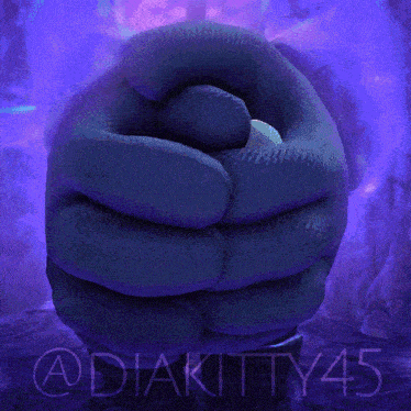 a picture of a fist with the name diakitty45 on it