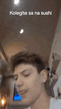 a blurry picture of a person with the words kolegite sa na sushi on the top