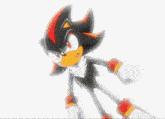 shadow the hedgehog from sonic the hedgehog is wearing a red and black hat and gloves