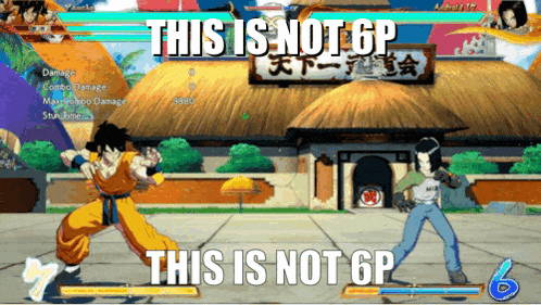 a screenshot of a video game with a caption that says " this is not 6p "