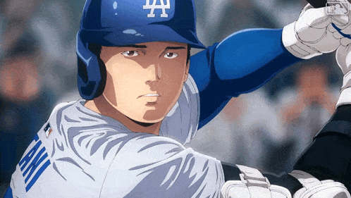 a drawing of a baseball player wearing a dodgers uniform