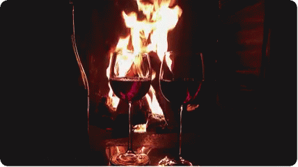 Wine Fireplace GIF - Wine Fireplace Date GIFs