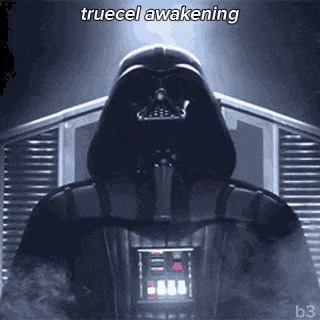 darth vader from star wars is sitting in a chair with a smoke coming out of his mouth .