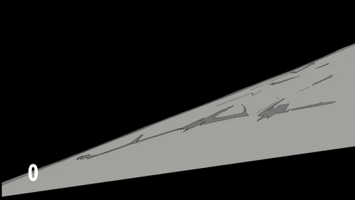 a black and white drawing of a cliff with the number 83 on the bottom