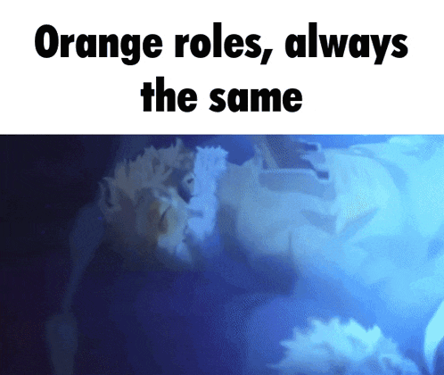 an orange roles always the same meme with a picture of jellyfish