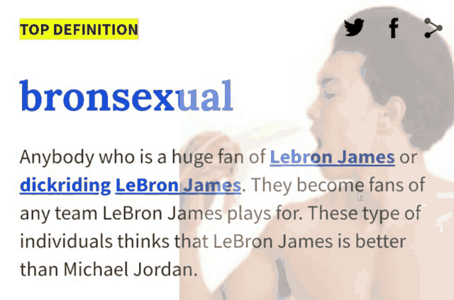 the word bronsexual is on a page with a picture of a shirtless man