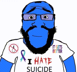 a cartoon of a man with a beard wearing glasses and a shirt that says i