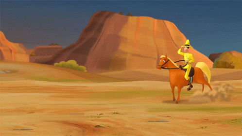 Riding Horse Curious George Go West Go Wild GIF - Riding Horse Curious George Go West Go Wild Running GIFs