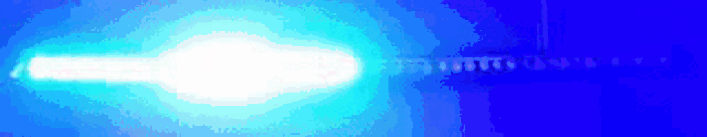 a blue background with a white light in the middle