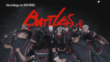 a group of people are clapping in front of a sign that says " dip battles "