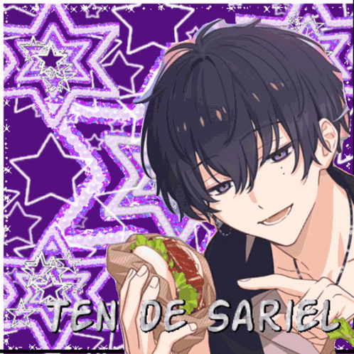 a picture of ten de sariel with a sandwich