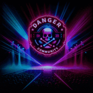 a woman stands in front of a sign that says danger