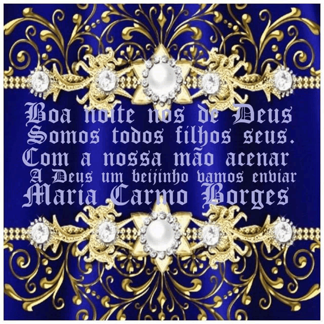 maria carmo borges is written on a blue background