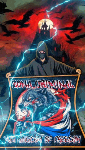 a poster that says zona criminal the kingdom of freedom on it