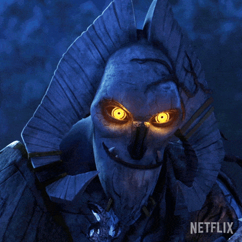 a close up of a cartoon character with a netflix logo in the corner