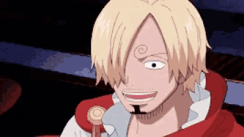 a close up of a cartoon character with blonde hair and a beard .