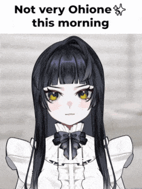a picture of a girl with the words not very ohione this morning