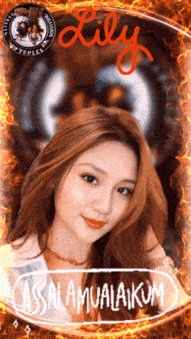 a picture of a woman with lily written on it