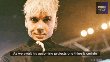 a video of a man with the words " as we await his upcoming projects one thing is certain " on the bottom