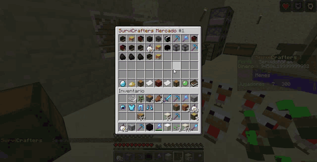 a screenshot of a minecraft game that says " no te puedes pervir el objeto "