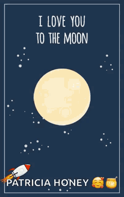 a poster that says ' i love you to the moon and back '
