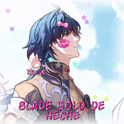 a picture of a boy with the words blade solo de hecho