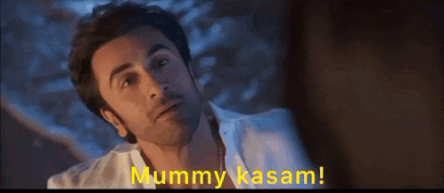 a man in a white shirt says mummy kasam