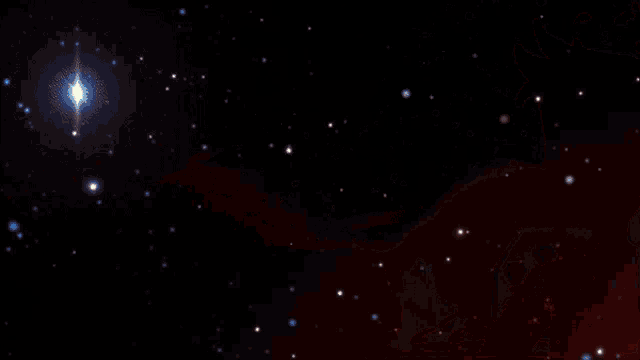 a futuristic space ship is flying through a starry sky