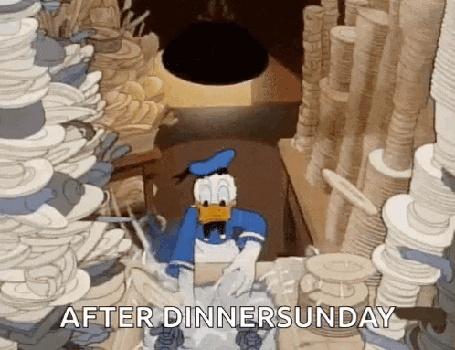 Donaldduck Washdishes GIF