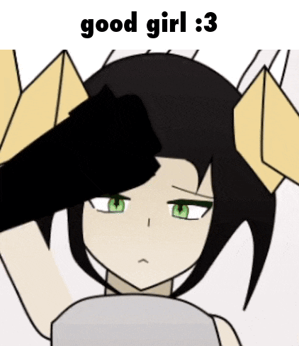 a cartoon of a girl with a crown on her head and the words good girl : 3 above her