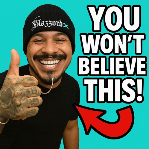 a man giving a thumbs up next to the words you won 't believe this