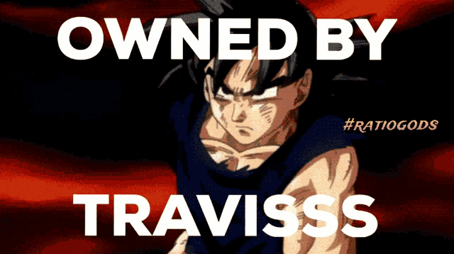 a picture of a man with the words owned by travisss on it