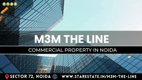 m3m the line commercial property in noida is advertised on a poster