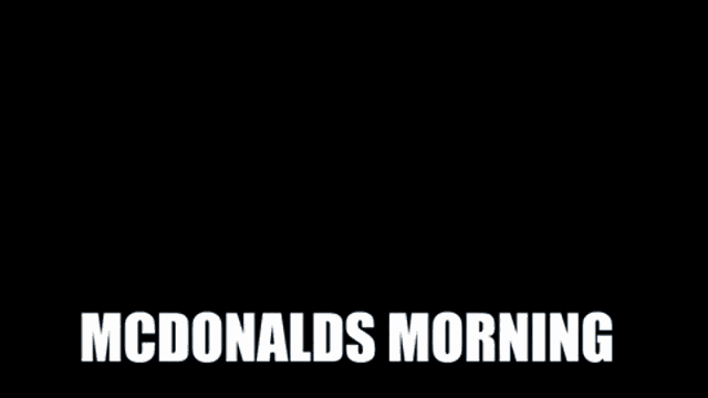 a picture of a girl with the words mcdonalds morning